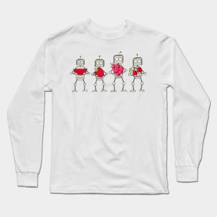 Watermelon Strawberry DragonFruit Cherry Bots Long Sleeve T-Shirt